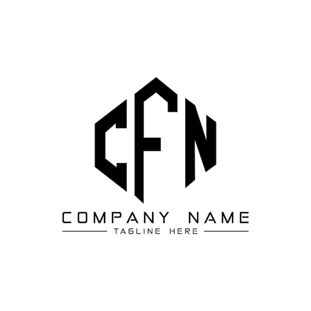 Cfn letter logo ontwerp met veelhoek vorm cfn veelhoek en kubus vorm logo ontwerp cfn zeshoek vector logo sjabloon witte en zwarte kleuren cfn monogram bedrijf en vastgoed logo