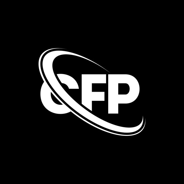 CFPのロゴ CFPの文字 CFPの字母 CFPロゴのデザイン CFPのイニシャル CFPのローゴは円と大文字のモノグラムで結びついている CFPのタイポグラフィー テクノロジービジネスと不動産ブランド