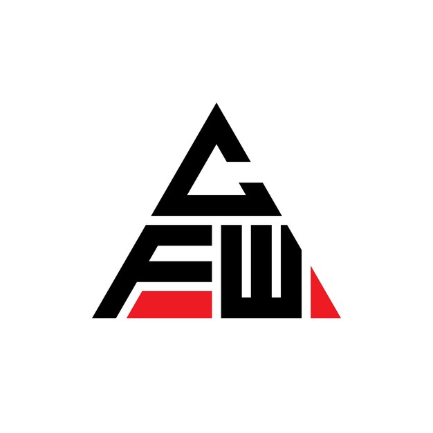 トライアングル・ロゴ・デザイン (CFW) トライアングルの形状のロゴモノグラムCFWの三角形・ベクトルロゴシンプルエレガントで豪華なロゴ