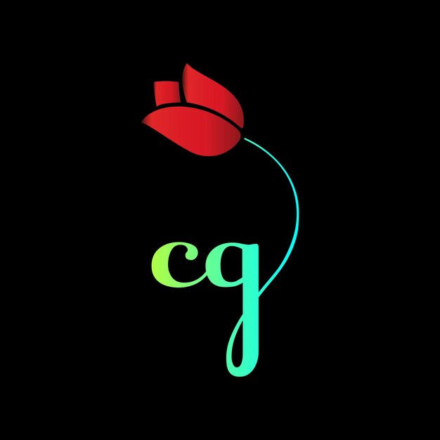 Logotipo iniziale cg per eventi celebrativi, matrimoni, biglietti di auguri, inviti modello vettoriale