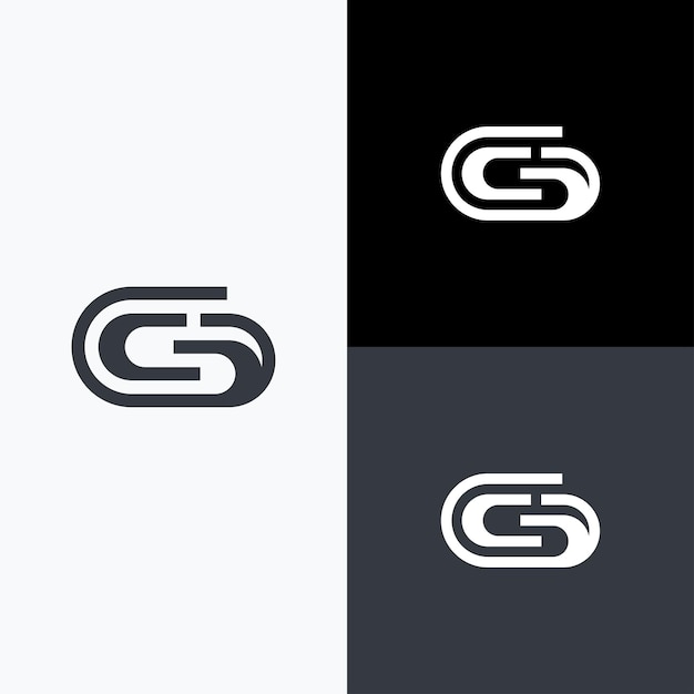 Логотип инициалов CG, чистый минимальный логотип