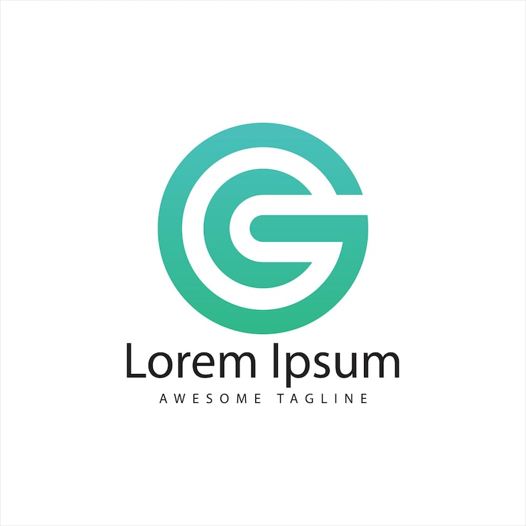 Vector cg letter logo design icon free