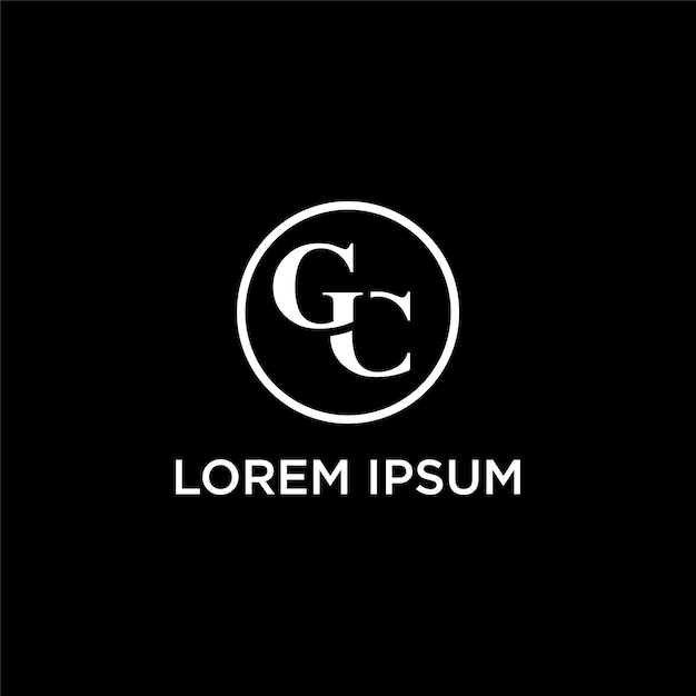 cg 로고 디자인 검은색과 색