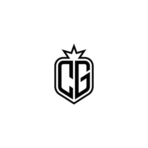 CG 모노그램 로고 디자인 문자 텍스트 이름 기호 흑백 로고 타입 알파벳 문자 심플 로고