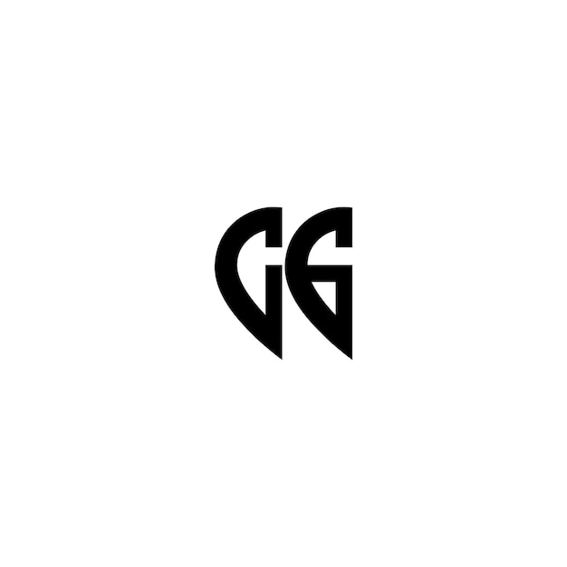 CG モノグラムロゴ デザイン文字 テキスト名 シンボル モノクロロゴタイプ アルファベット文字 シンプルロゴ