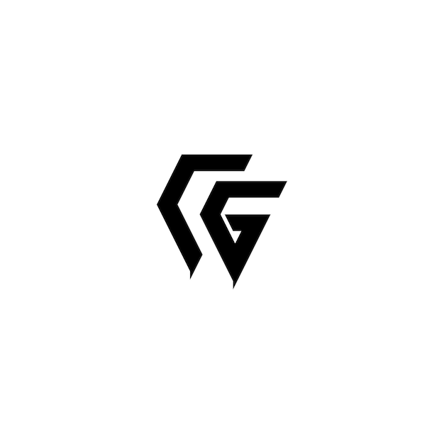 CG монограмма дизайн логотипа буква текст имя символ монохромный логотип алфавит характер простой логотип
