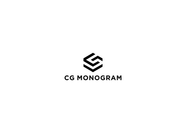 cg monogram logo design vector illustration