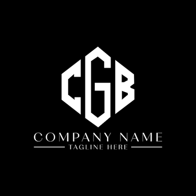 벡터 다각형 모양의 cgb 글자 로고 디자인 cgb 다각형 및 큐브 모양 로고 디자인 (cgb 육각형 터 로고 템플릿) 색과 검은색 cgb 모노그램 비즈니스 및 부동산 로고