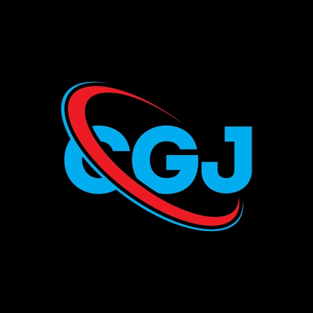 Vector cgj logo cgj letter cgj letter logo design initials cgj logo linked with circle and uppercase monogram logo cgj typography for technology business and real estate brand