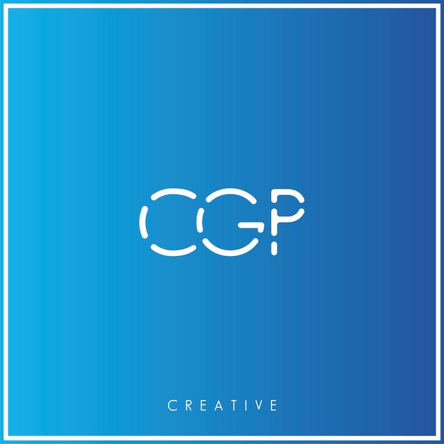 CGP 프리미엄 터 후자 로고 디자인 크리에이티브 로고 터 일러스트레이션 미니멀 로고 모노그램