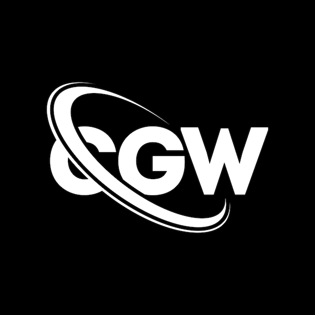 Vector cgw logo cgw letter cgw letter logo ontwerp initialen cgw logo gekoppeld aan cirkel en hoofdletters monogram logo cgw typografie voor technologiebedrijf en vastgoedmerk