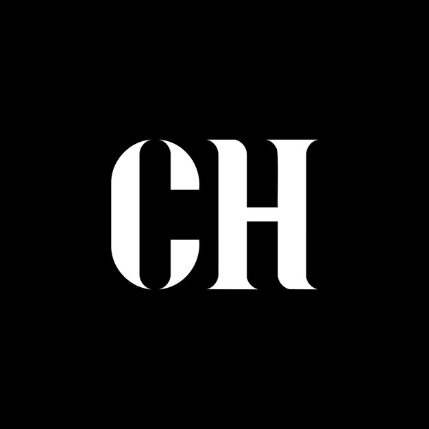 CH H 文字のロゴのデザイン: CH H 字母のイニシアチブ CH 大文字のモノグラム ロゴ 白色 CH ロゴ C H デザイン CH C HX9