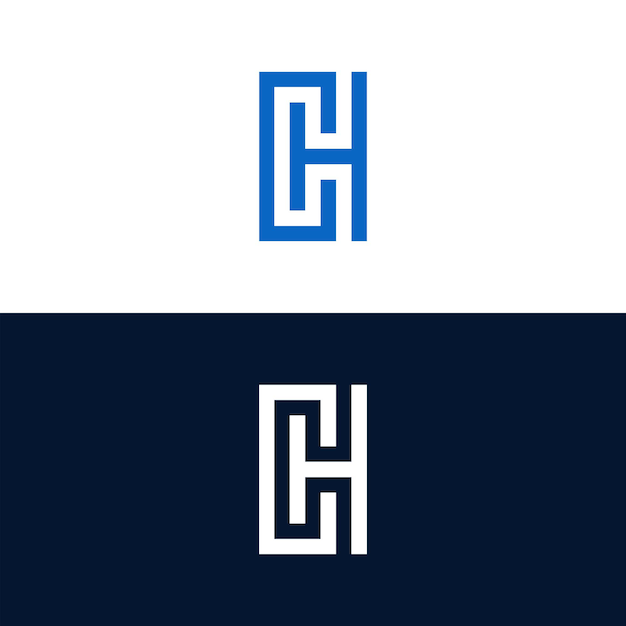 CH letter symbol logo icon vector template