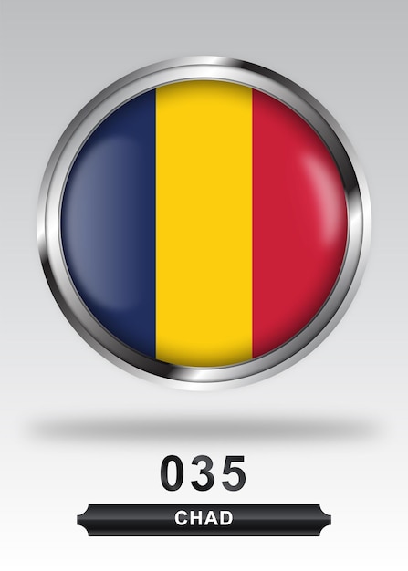 chad flag badge icon Full Vector