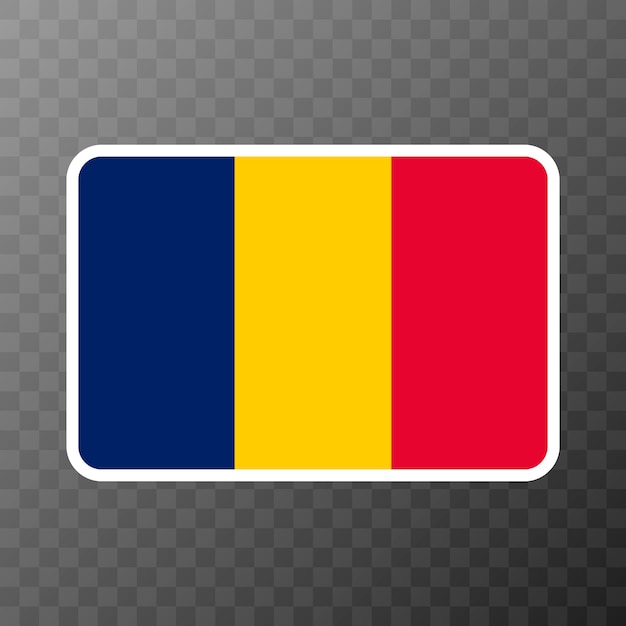 Chad flag official colors and proportion Vector illustration