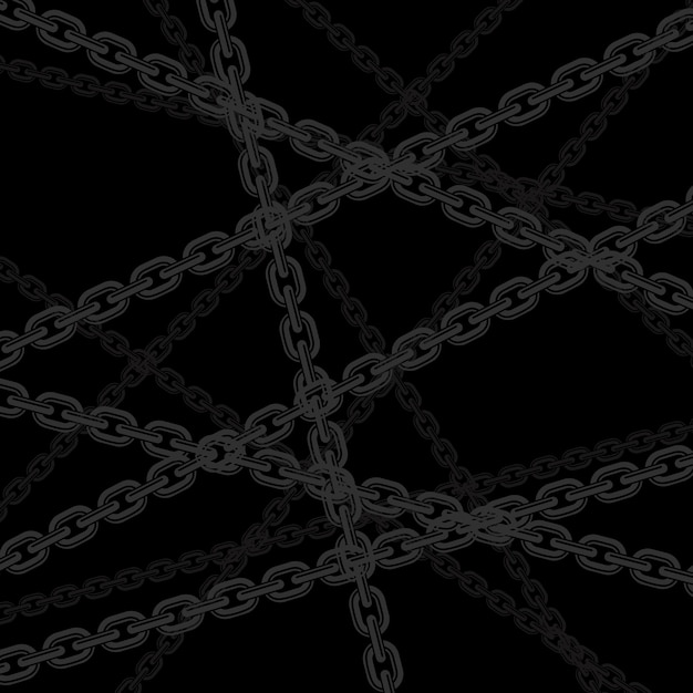 Vector chain frame border pattern vector set