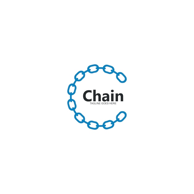 chain logo template vector icon illustration