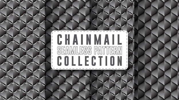 Chain mail seamless pattern collection