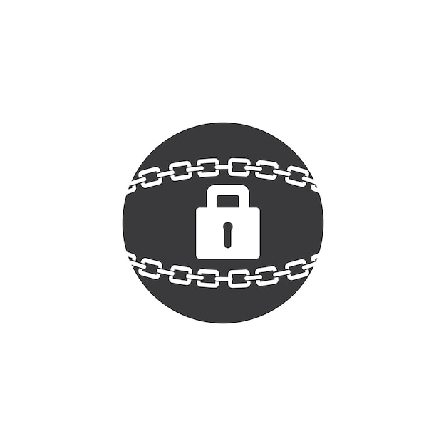 Chain and padlock Business corporate abstract unity vector logo