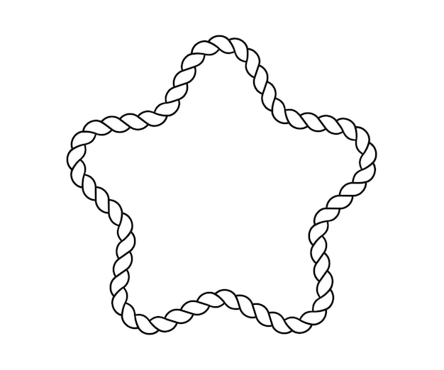 Chain pattern star illustration