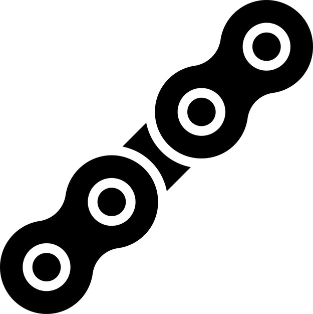 Chain solid and glyph vector illustration