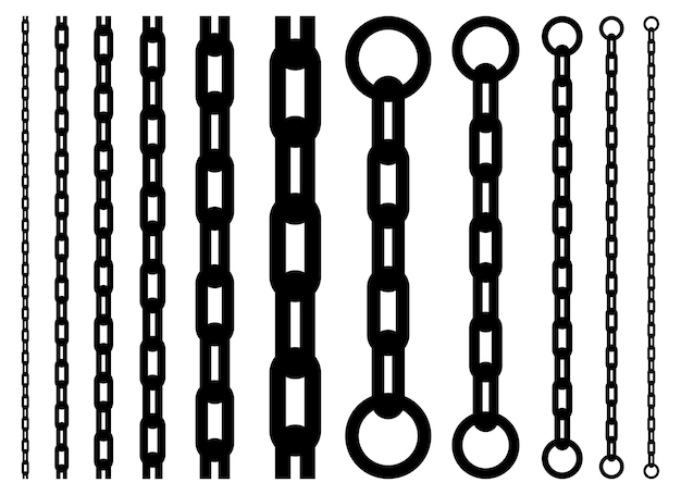 Illustrazione del disegno vettoriale della catena isolata su sfondo bianco