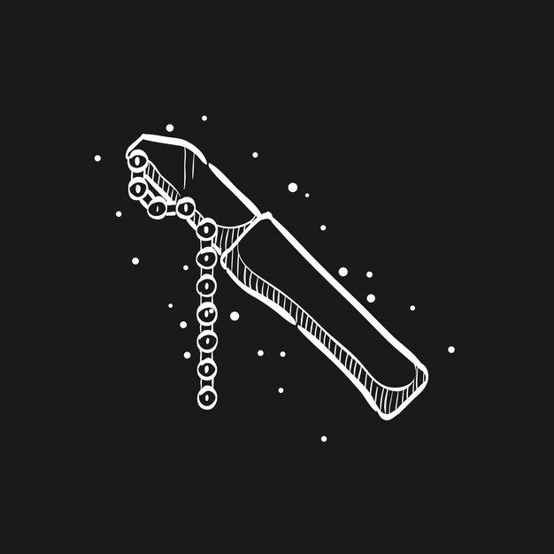 チェーン鞭落書きスケッチ イラスト