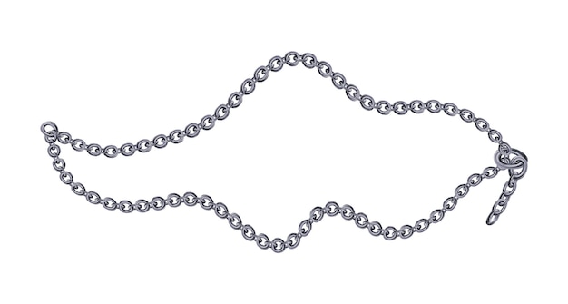 A chain with a white background