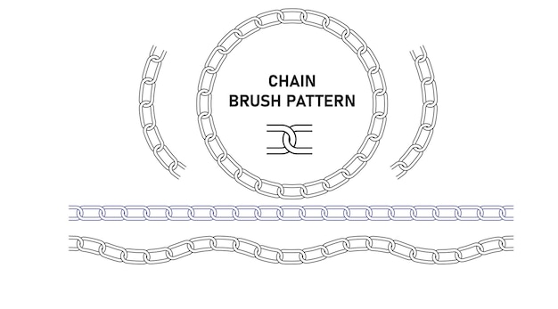 체인 벡터 일러스트 레이 션 체인 금속 체인 링크 브러시 패턴의 체인 아이콘 부품 원