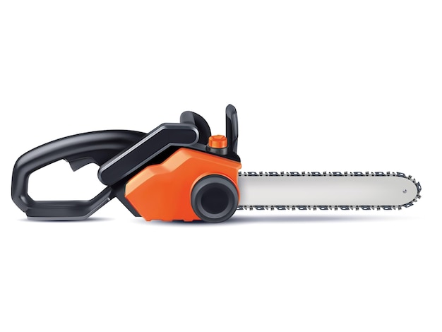 Vector chainsaw isolated on white  illustration