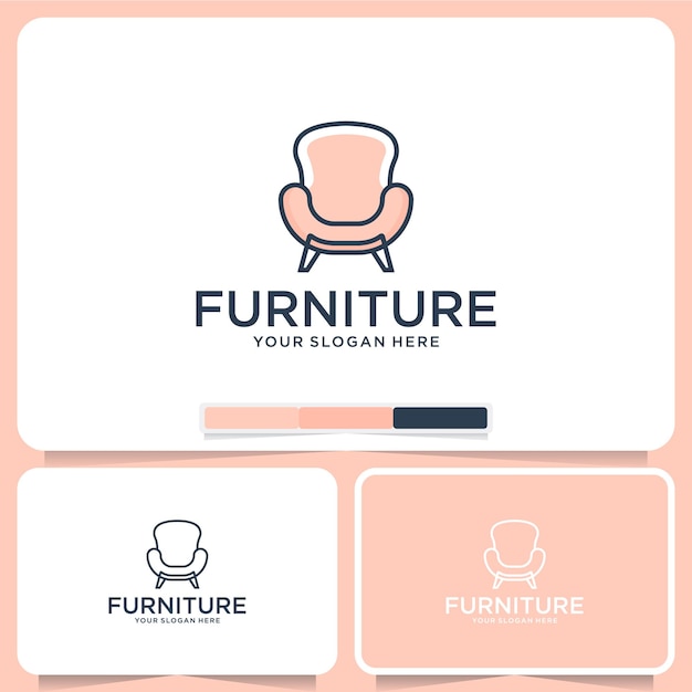 Chair furniture interior exterior logo design