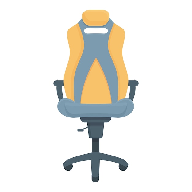 Vector chair icon cartoon vector gaming seat front office