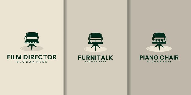 Set di combinazioni di logo della sedia
