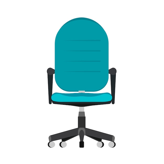 Vector chair office front view illustration