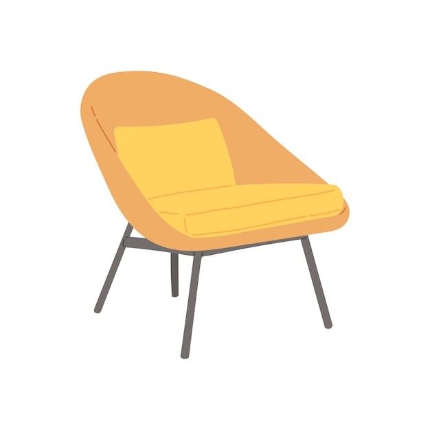 Chair in scandinavian style flat design vector illustration