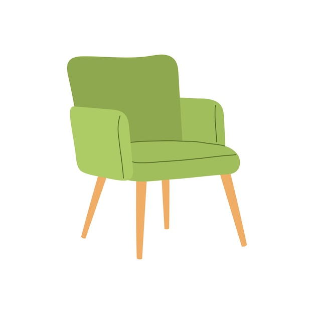 Vector chair in scandinavian style flat design vector illustration