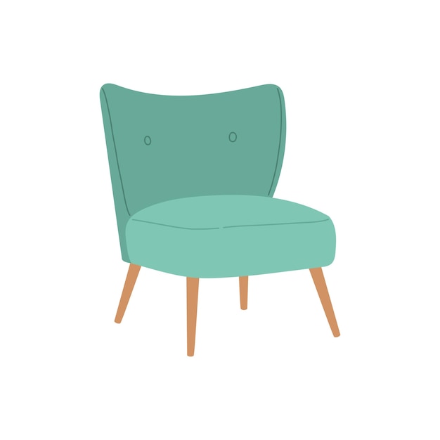 Chair in scandinavian style flat design vector illustration