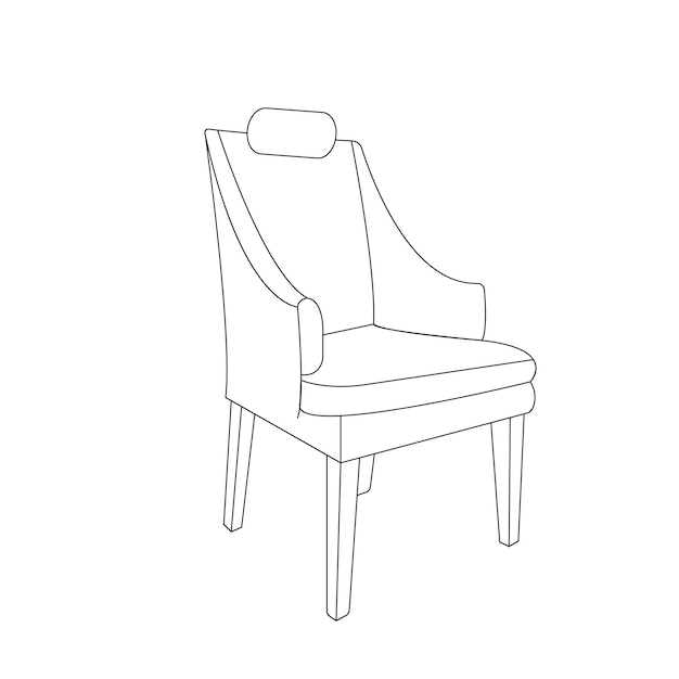 Vector chair vector design for house decoration 3d illustration home furniture