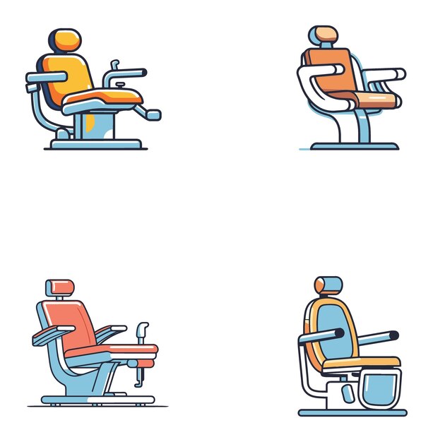 Chair vector flat minimal icons