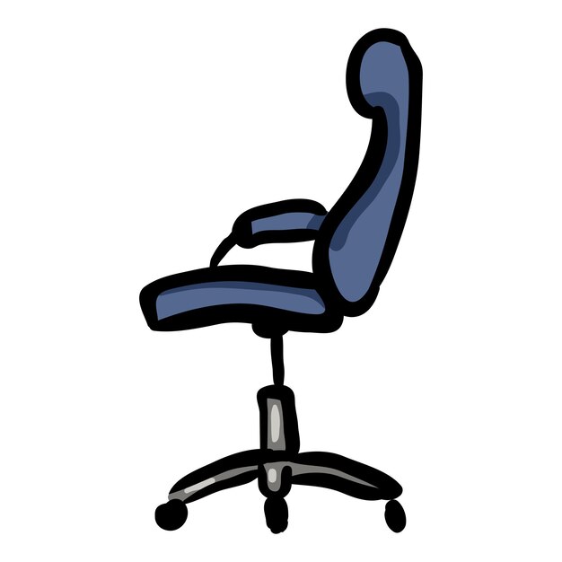 Vettore icona di doodle disegnata a mano di sedia su ruote