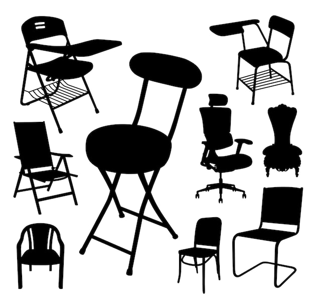 Chairs collection silhouette