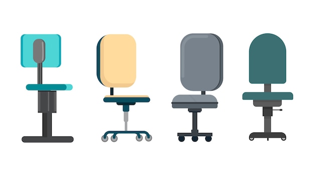 Vector chairs isolated vector illustration