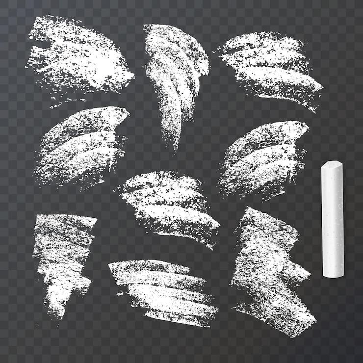 Vector チョークテクスチャストライプデザイン要素、黒の背景にチョークで描かれた落書き、ベクトル形式