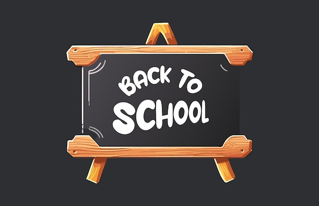 Chalkboard vector flat illustration Back to school chalkboard vector Kids chalk board