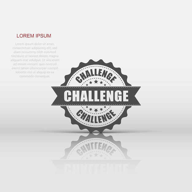 Vector challenge grunge rubber stamp vector illustration on white background business concept challenge stamp pictogram