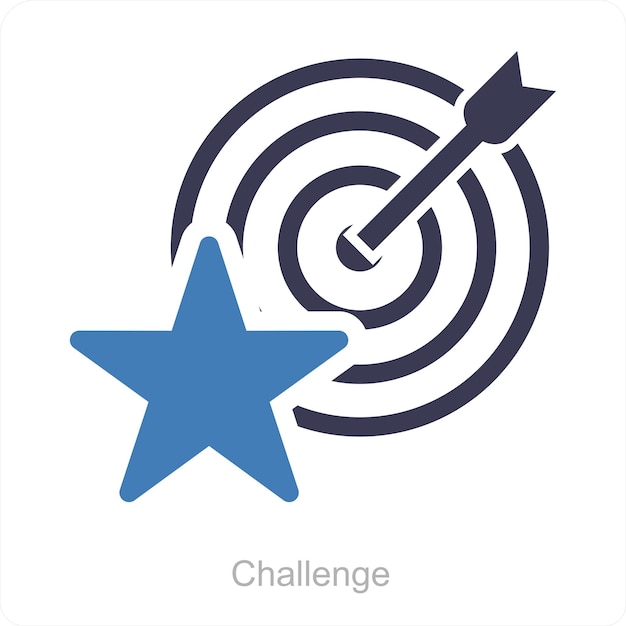 Vector challenge and target icon concept