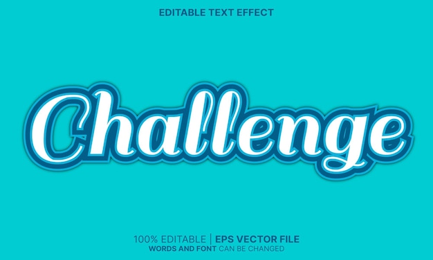 Challenge text effect