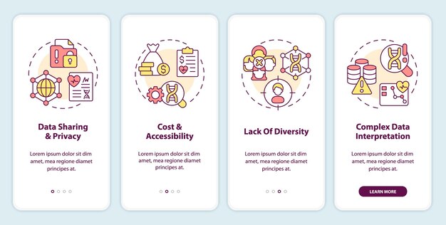 Challenges and limitations onboarding mobile app screen