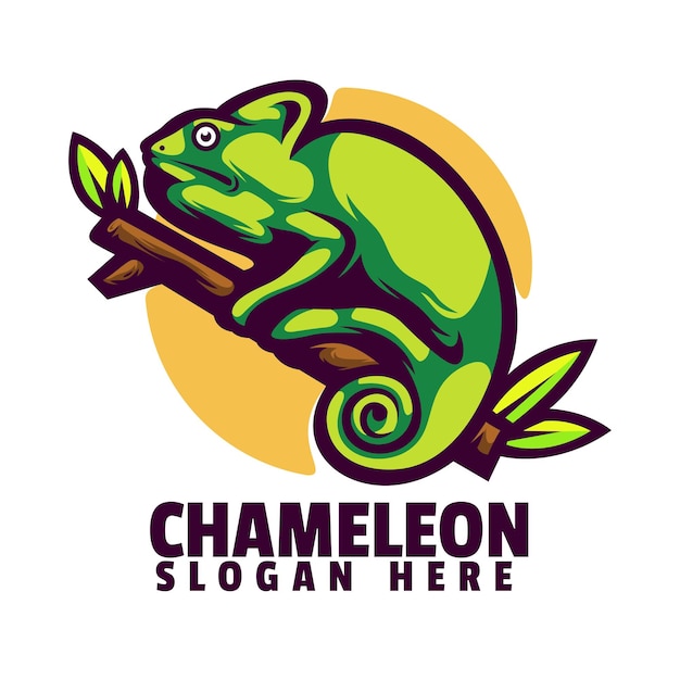 Vector chamelen mascot logo