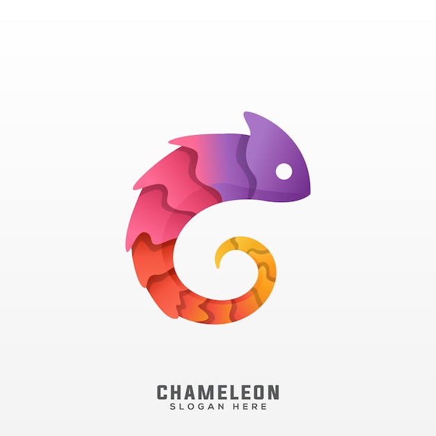 Chameleon logo colorful gradient